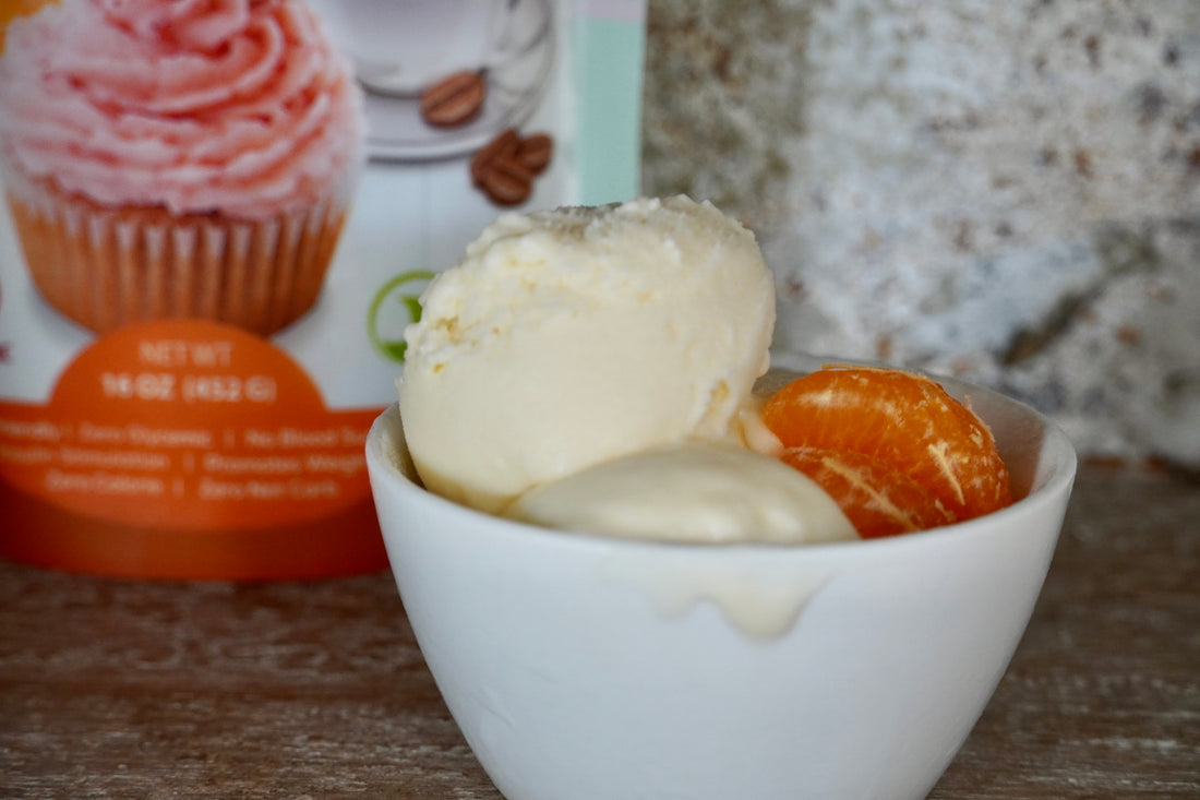 Keto Orange Creamsicle Ice Cream