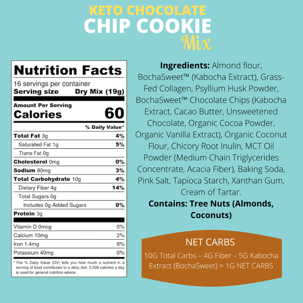 KETO CHOCOLATE CHIP COOKIE MIX