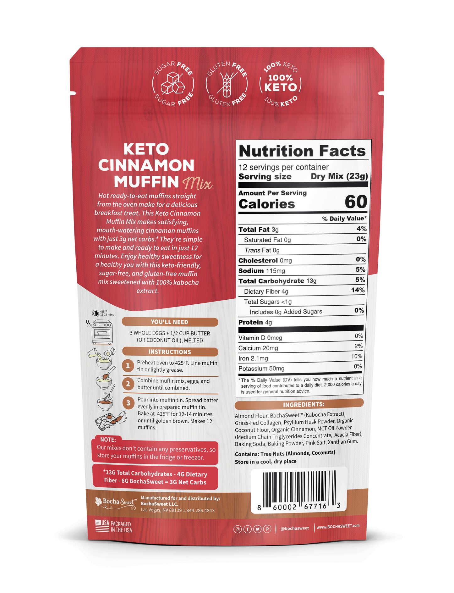 Cinnamon Muffin Mix Nutrition Facts