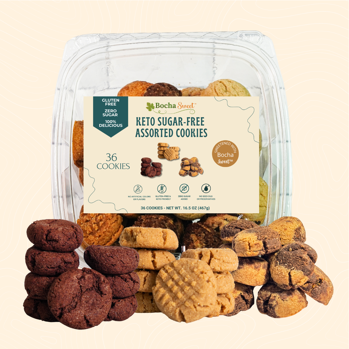KETO ASSORTED COOKIES (PACK OF 36)