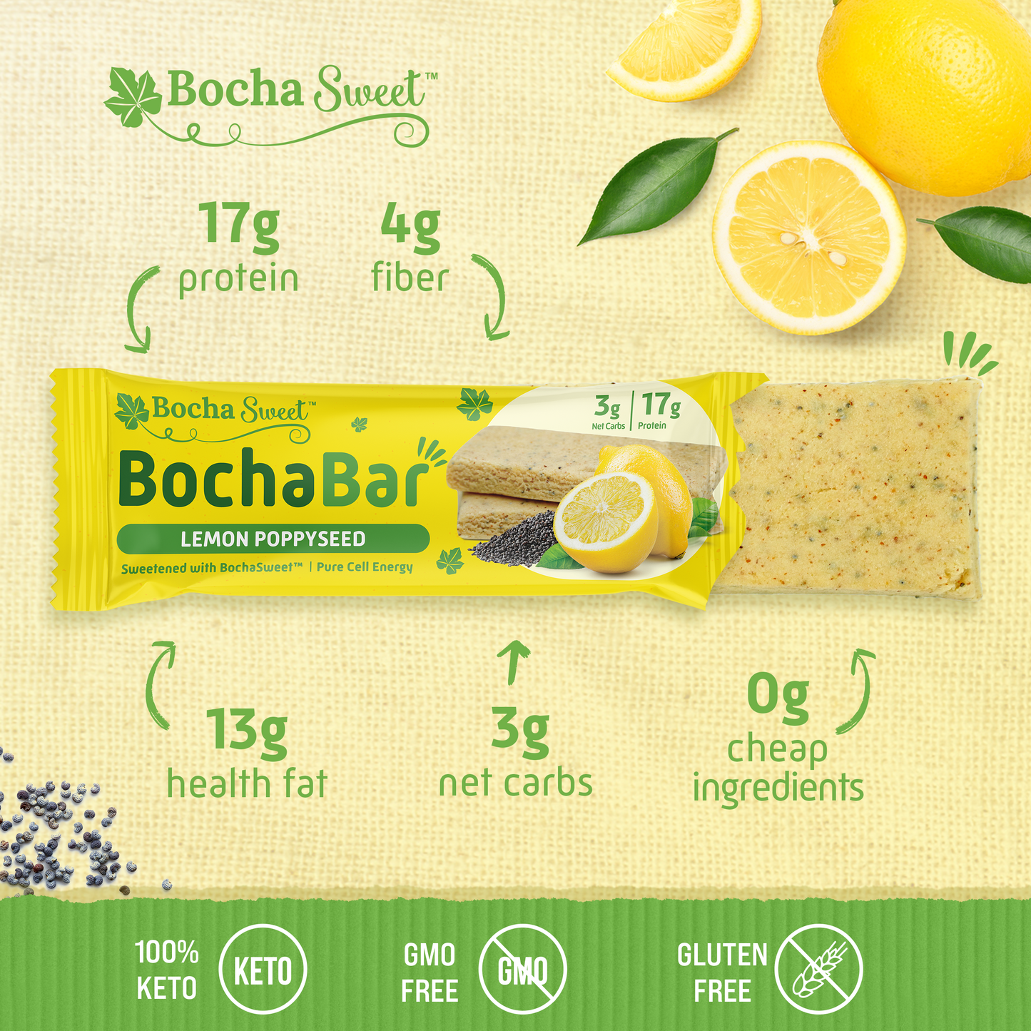 BOCHABAR - LEMON POPPYSEED (BOX OF 12)