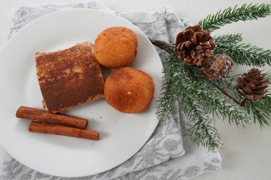 Keto Colombian Christmas Custard (Natilla) with Cheese Fritters (Buñuelos)