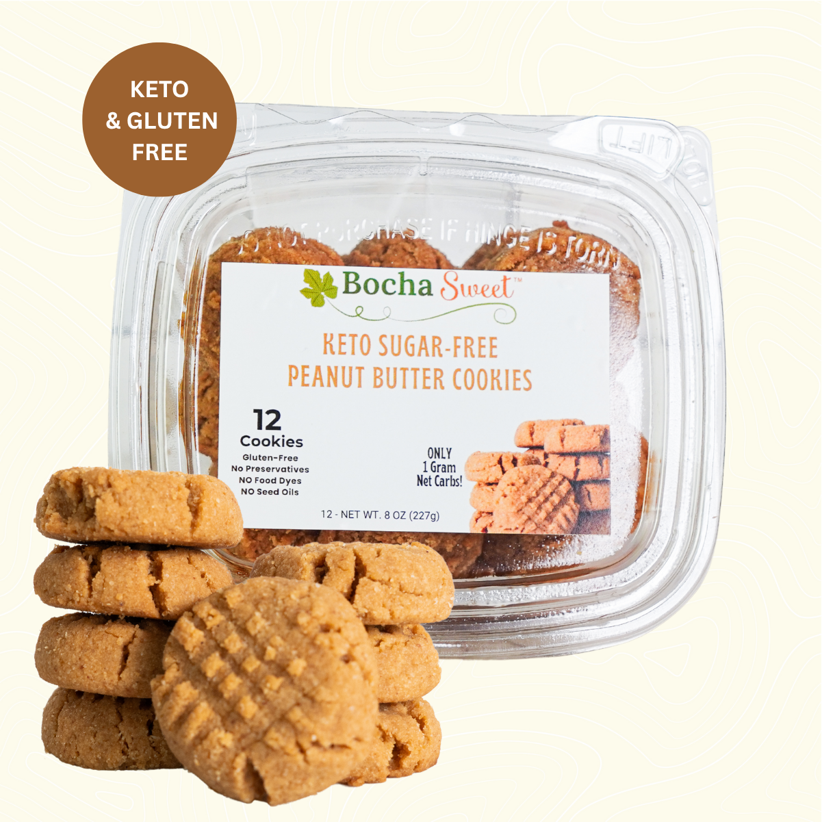 Keto Sugar-Free Peanut Butter Cookies