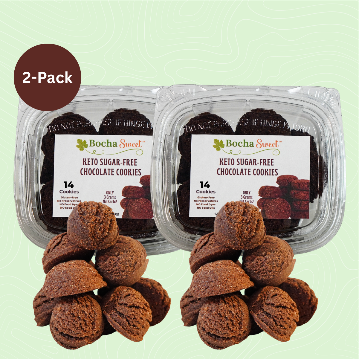 14 KETO CHOCOLATE COOKIES (GLUTEN FREE - 10 OZ)