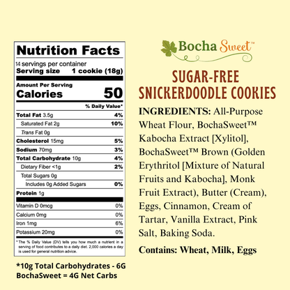 14 SUGAR-FREE SNICKERDOODLE COOKIES (10 OZ)