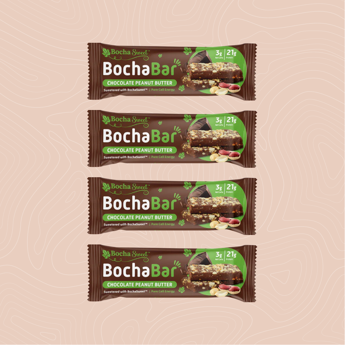BOCHABAR TRIAL PACK - CHOCOLATE PEANUT BUTTER (BOX OF 4)