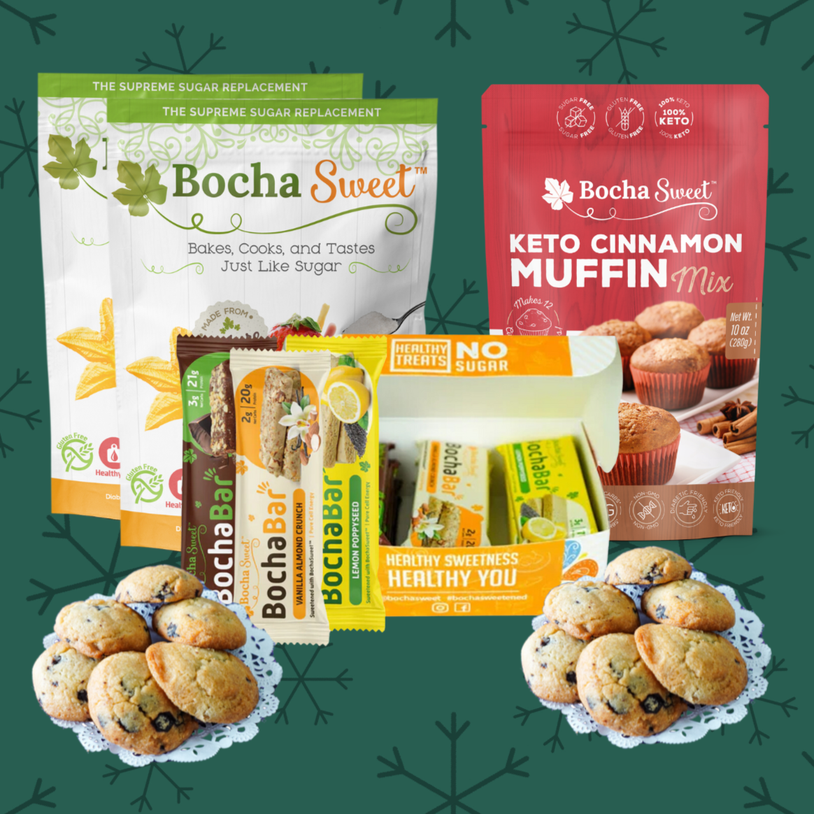 Black Friday Holiday Bundle featuring BochaSweet's premium sugar-free products – perfect for guilt-free baking and holiday treats.