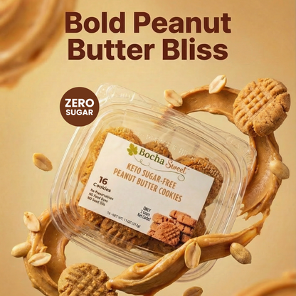 16 KETO PEANUT BUTTER COOKIES (GLUTEN FREE - 11 OZ)