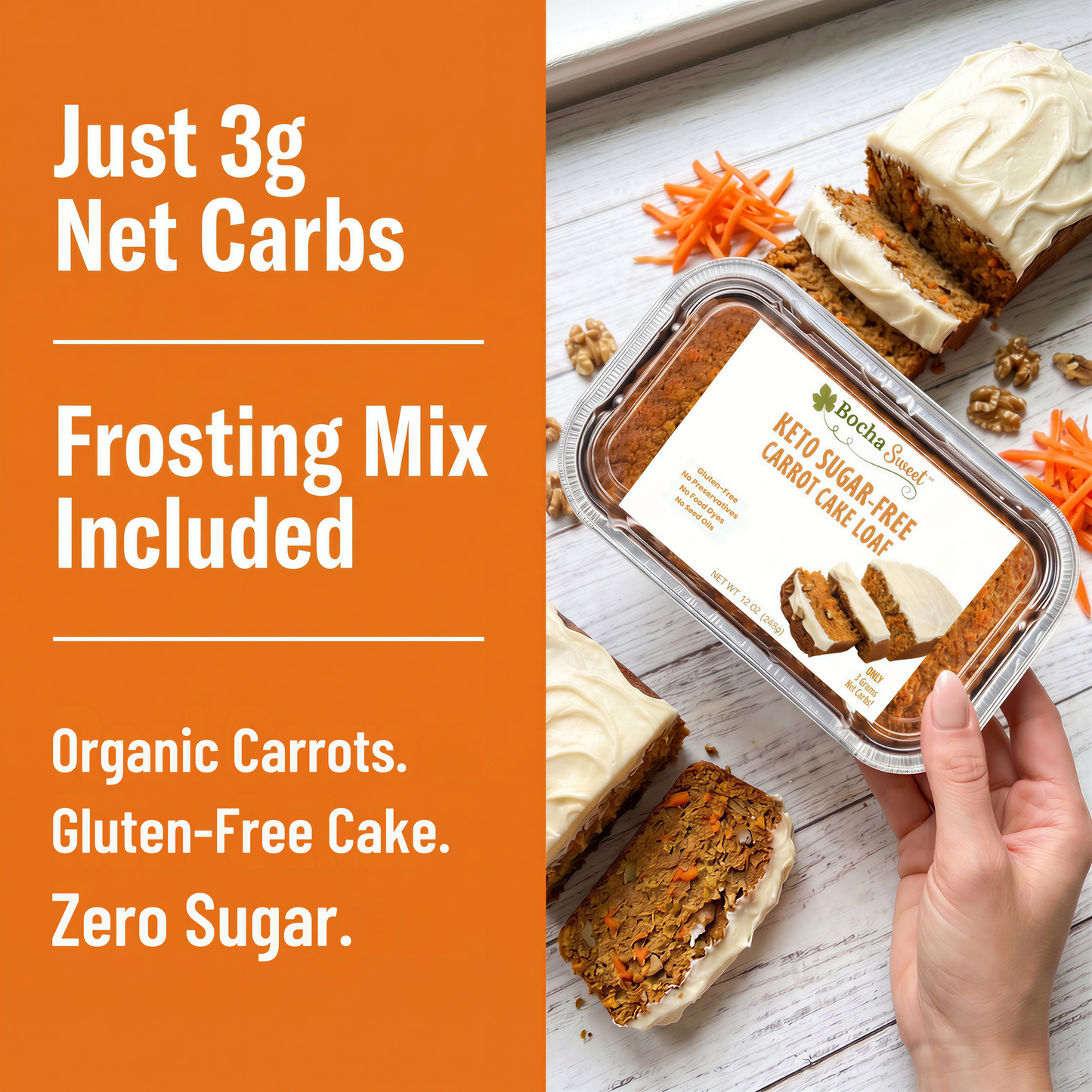 KETO CARROT CAKE LOAF