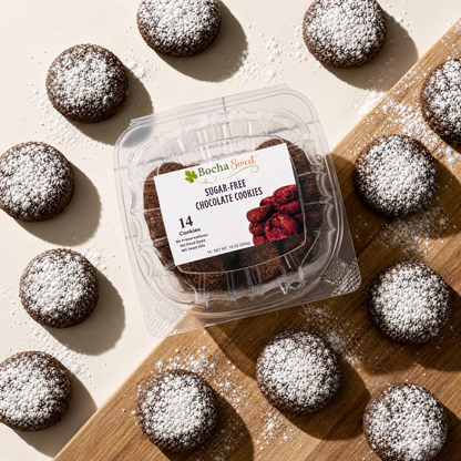 14 POWDERED SUGAR-FREE CHOCOLATE COOKIES (10 OZ)