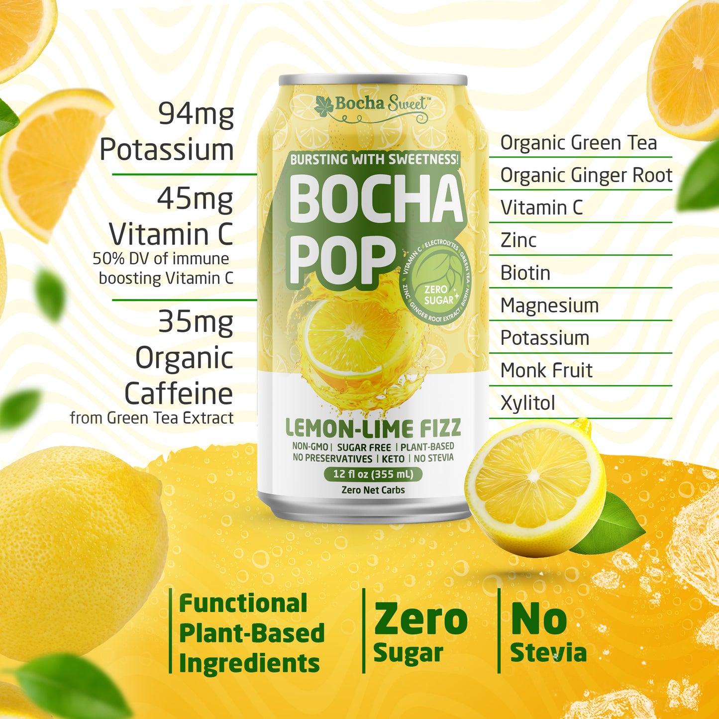 BOCHA POP - LEMON-LIME FIZZ