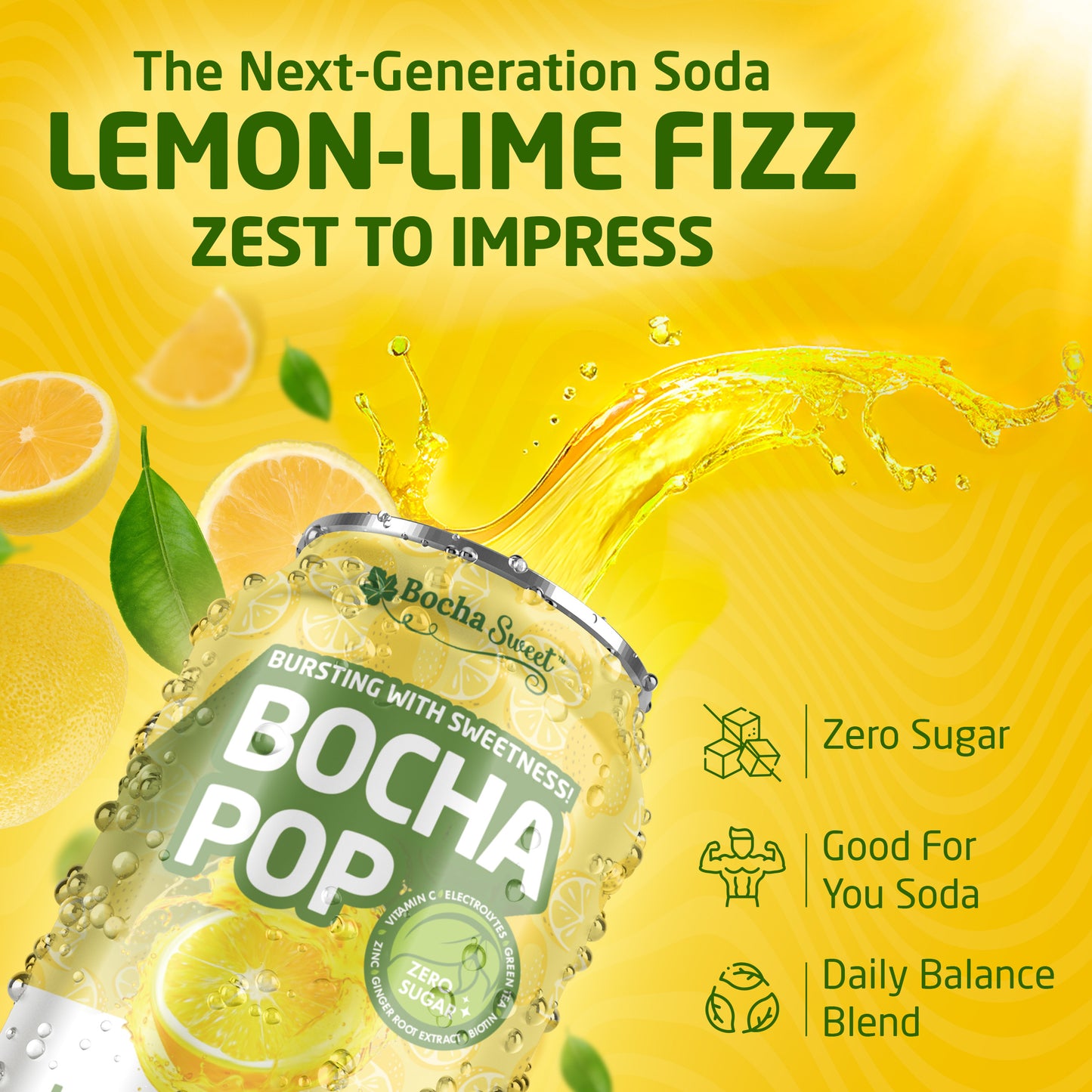 BOCHA POP - LEMON-LIME FIZZ