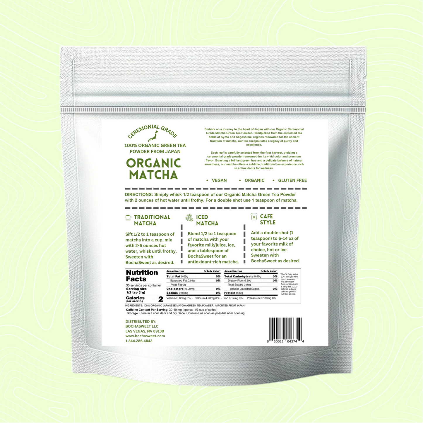 Organic Matcha Green Tea Powder - Ceremonial Grade