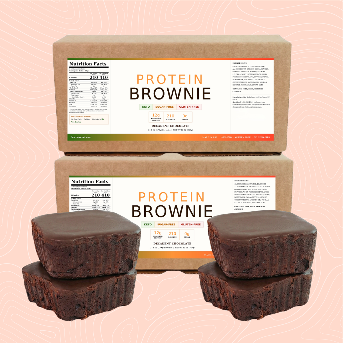 DECADENT CHOCOLATE PROTEIN BROWNIES