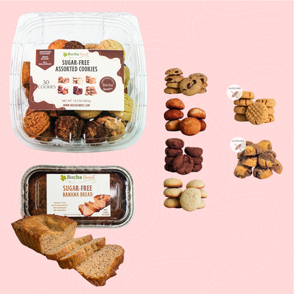 SUGAR-FREE BANANA BREAD & 30 ASSORTED COOKIES BUNDLE