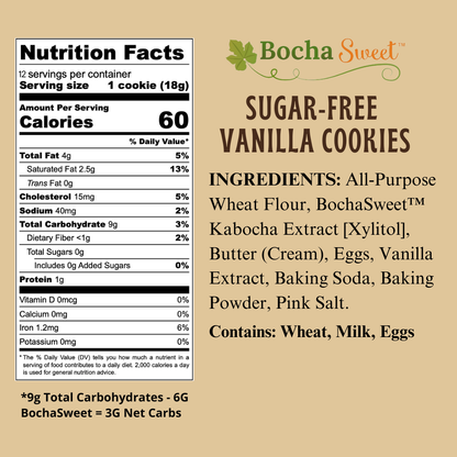 Sugar-Free Vanilla Cookies Nutrition Facts